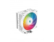 DEEPCOOL Cooler -AG500 WH ARGB-, Gammaxx Series, Intel Socket LGA1700/1200/1151/1150/1155 & AMD AM5/AM4, up to 240W, Dual-Tower, 1x A-RGB PWM fan:120x120x25mm, 300~1850 RPM±10%, <29.4 dB(A), 67.88 CFM, 4-pin PWM, Fluid Dynamic Bearing, 5x 6mm Cooper heatp